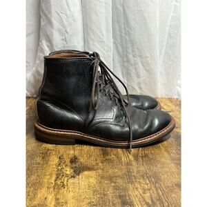 Allen Edmonds Higgens Mill Black Leather Boots Men's Size 8 E #7561